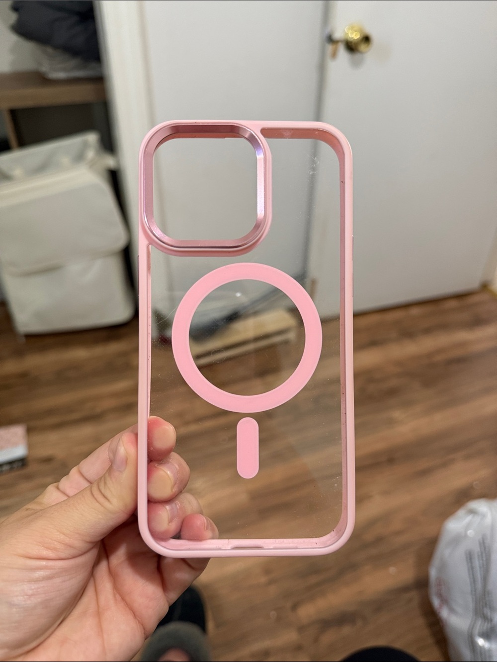 MVMT Clear Pink MagSafe-Compatible iPhone 15 Pro Max Case